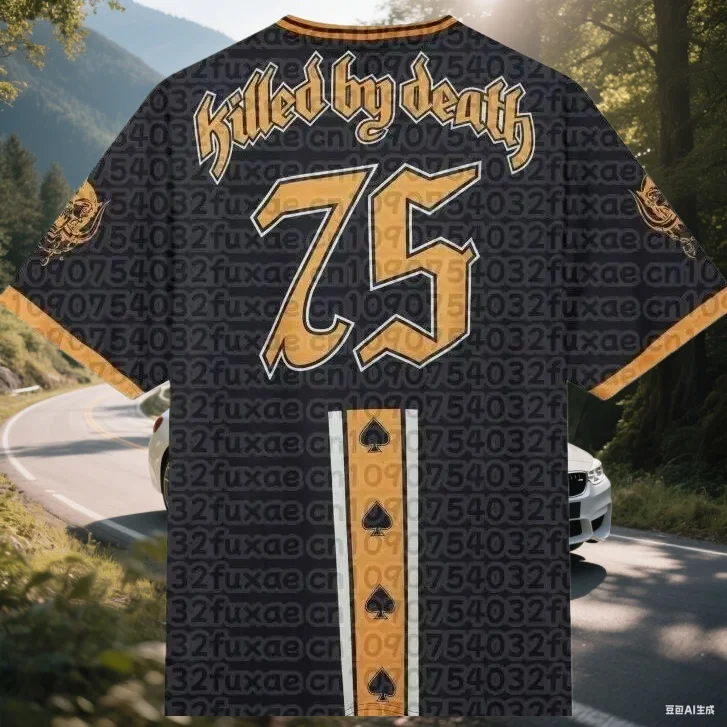 2025 الموضة الأمريكية خياطة تنفس فضفاضة لكرة القدم جيرسي الشارع الاتجاه عادية تنفس الرجال والنساء قصيرة الأكمام #1