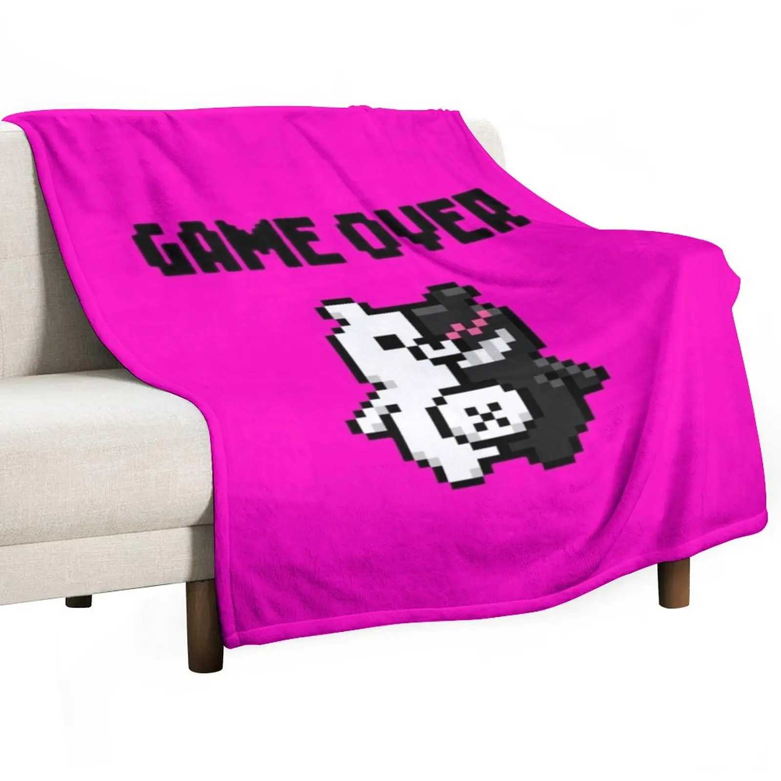 

Game Over - Monokuma Throw Blanket Bed covers Summer Camping sofa bed Blankets