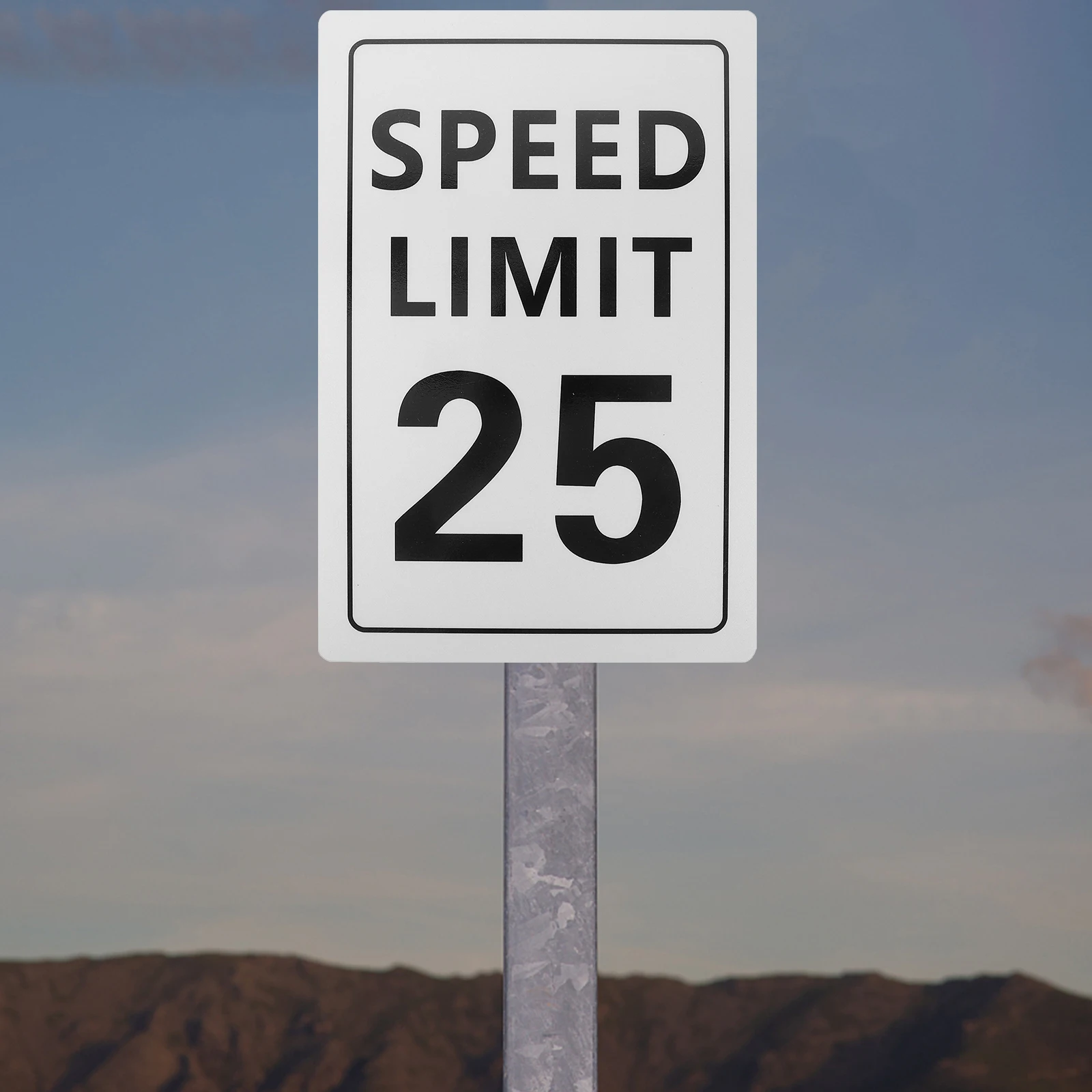 Stainless Steel Speed Limit Sign Reflective Aluminum Alloy Traffic Warning Slow Signs For Driveway Signboards