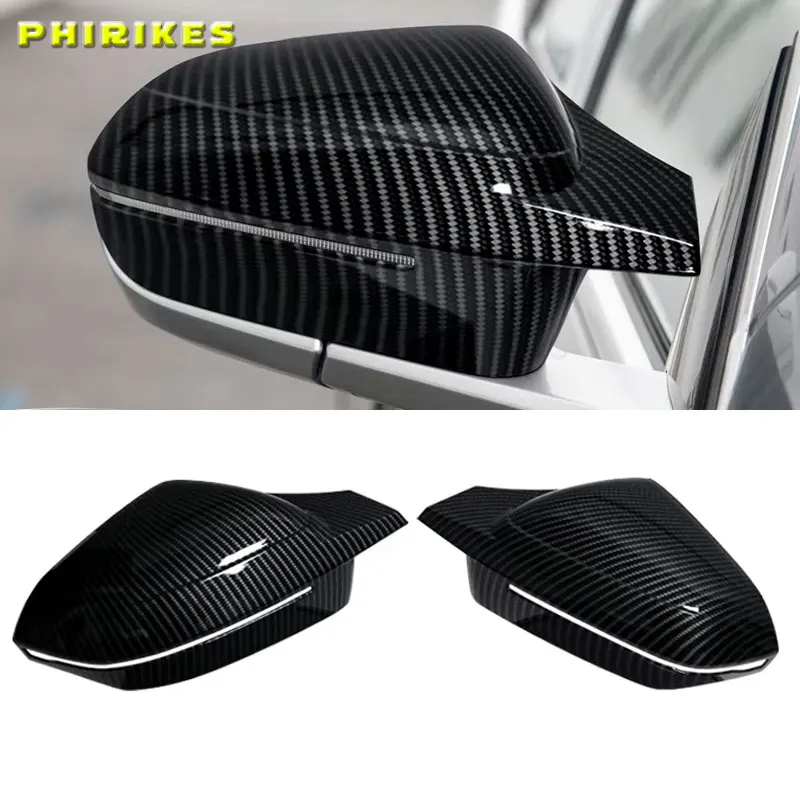 Seitenspiegelabdeckung für BMW 7 I7 I5 5er Serie G60 G61 G68 G70 G90 2023-2024 M3 Carbon/Schwarz Hochwertige Ausführungen