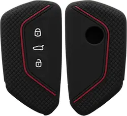 Car Key Case For VW Golf 8 Mk8 GTI GTD R ID3 ID4 2020 Decoration Silicone Car Key Case Fob Holder Cover Trim Car Accessories