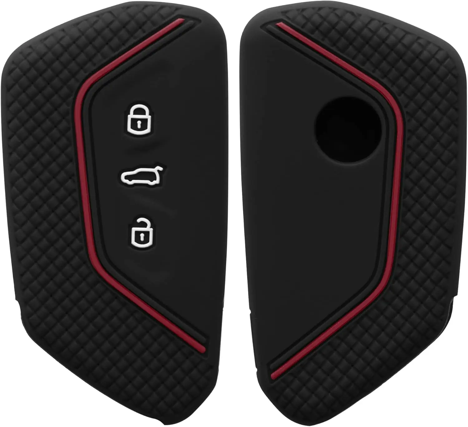Car Key Case For VW Golf 8 Mk8 GTI GTD R ID3 ID4 2020 Decoration Silicone Car Key Case Fob Holder Cover Trim Car Accessories
