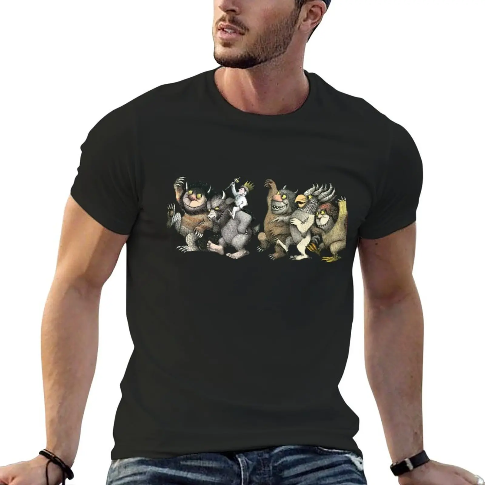 Wild Things Romp Graphic T-Shirt street wear basketball graphic tees anime figures Blouse men tshirt