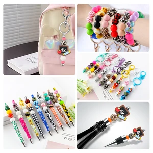 50pcs/lotシリコンビーズ9/12/15mm丸いビーズブレスレットを作るためのジュエリー作りdiyキーチェーンネックレスジュエリーアクセサリー 12ベストセールスシリコーンチャーム-2