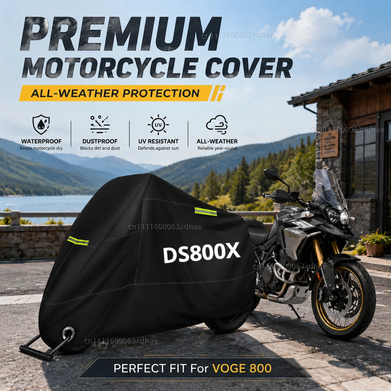 Motorcycle Cover All Season Waterproof Dust Rain UV Protection 190T Oxford Cloth For For VOGE 800 RALLY DSX 800 DSX800