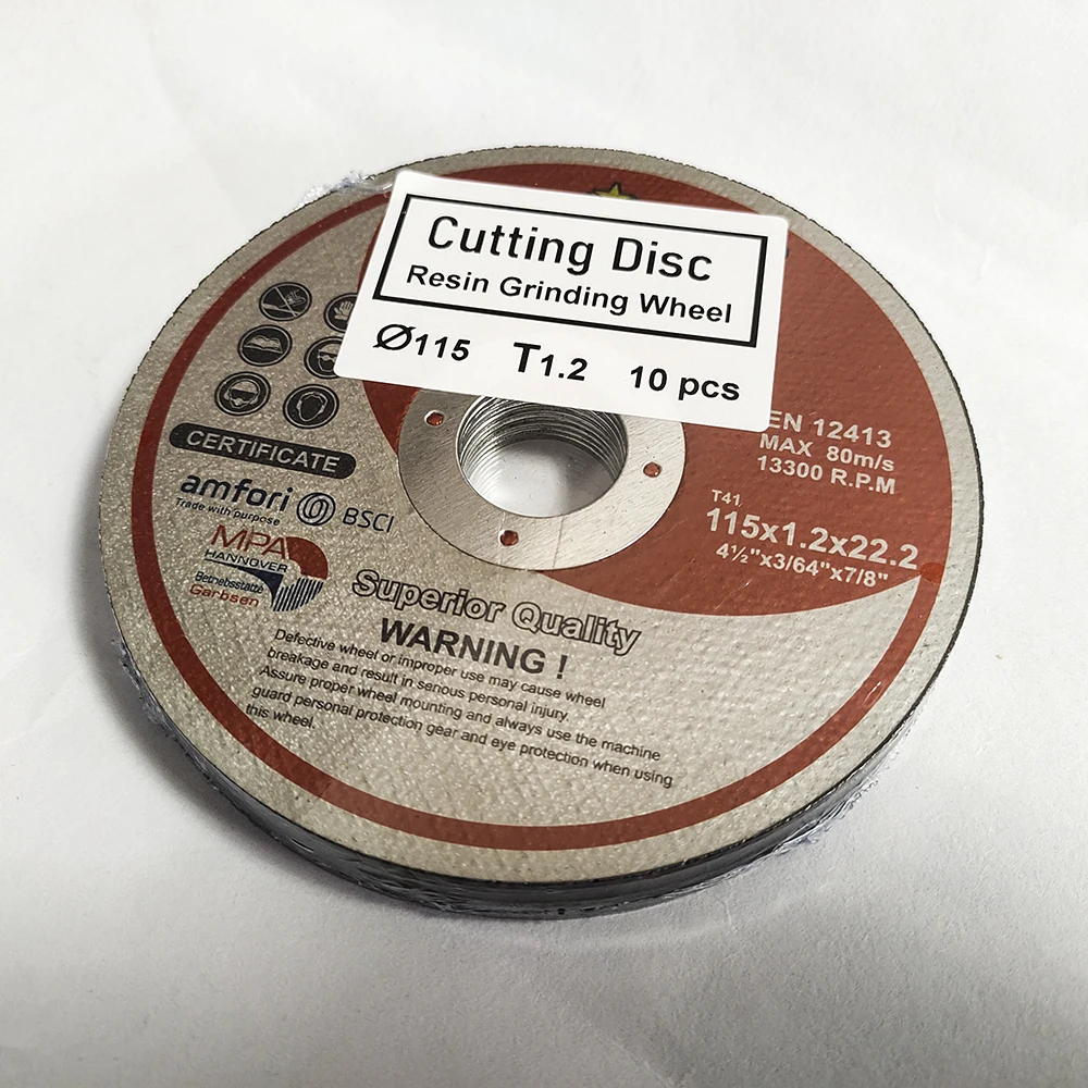 

10 шт. 4,5 дюйма/115 мм шлифовальный круг для резки электрической угловой шлифовальной машины, аксессуары, режущий диск из карбида дерева толщиной 1,0/1,2 мм