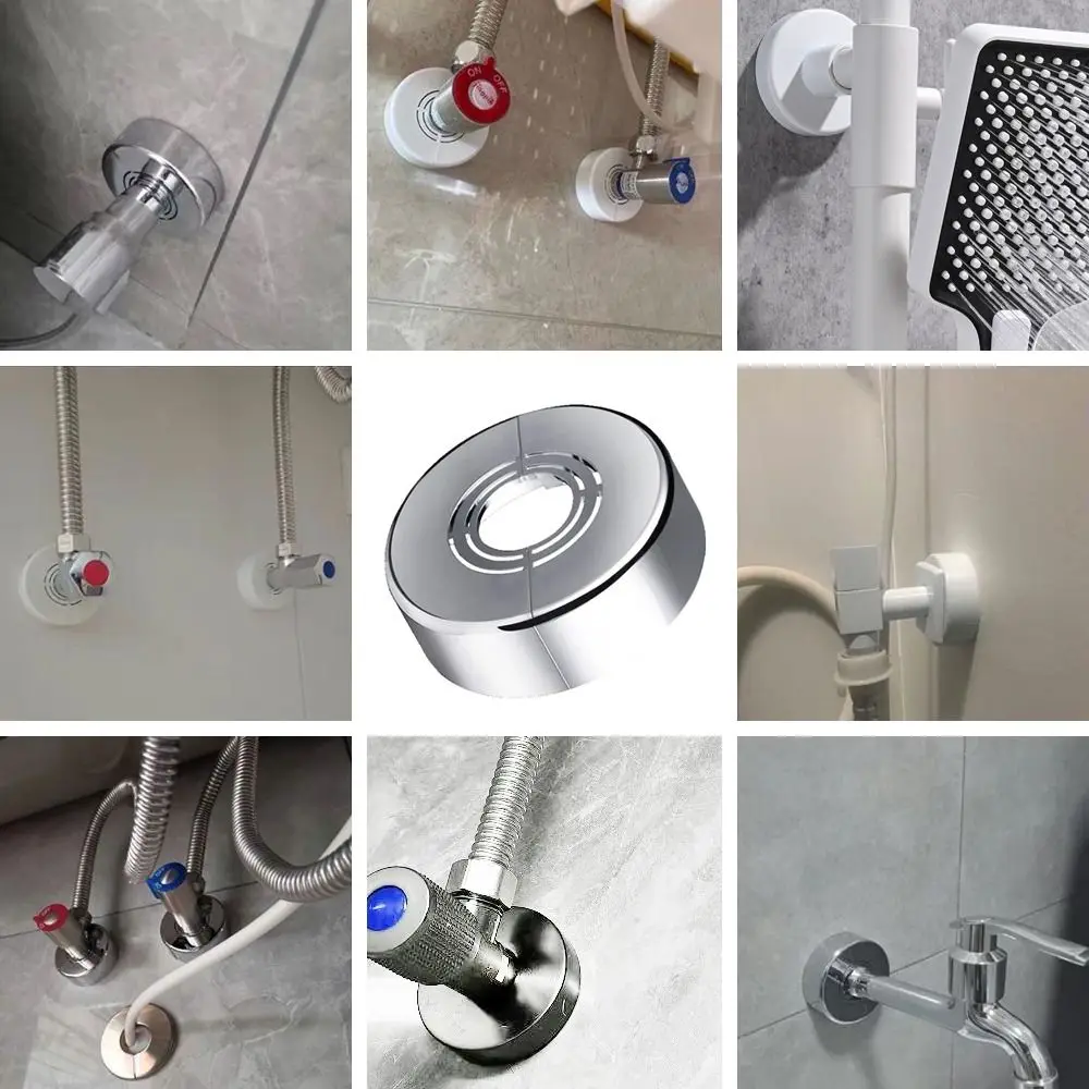 Useful ABS Shower Faucet Cover Adjustable Wall Flange Pipe Wall Covers Plating Kitchen Tap Accessories Kitchen