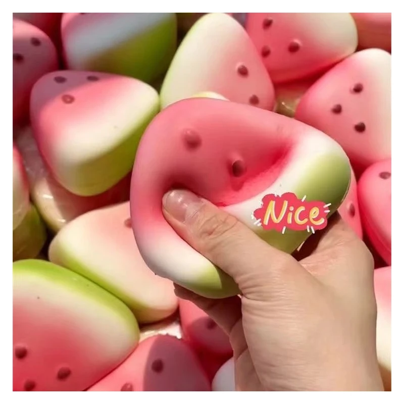 スイカ フィジェットトイ ストレス解消 スローライジング フルーツ ピンチ スクイーズ ストレス解消グッズ 面白い 圧力軽減グッズ