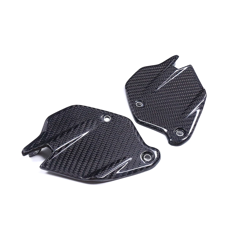 Motorcycle Heel Plate Guard Parts For BMW F900XR 2020-2024 100% 3K Carbon Fiber Rear Foot Rests Wing Cover Protector Accessories