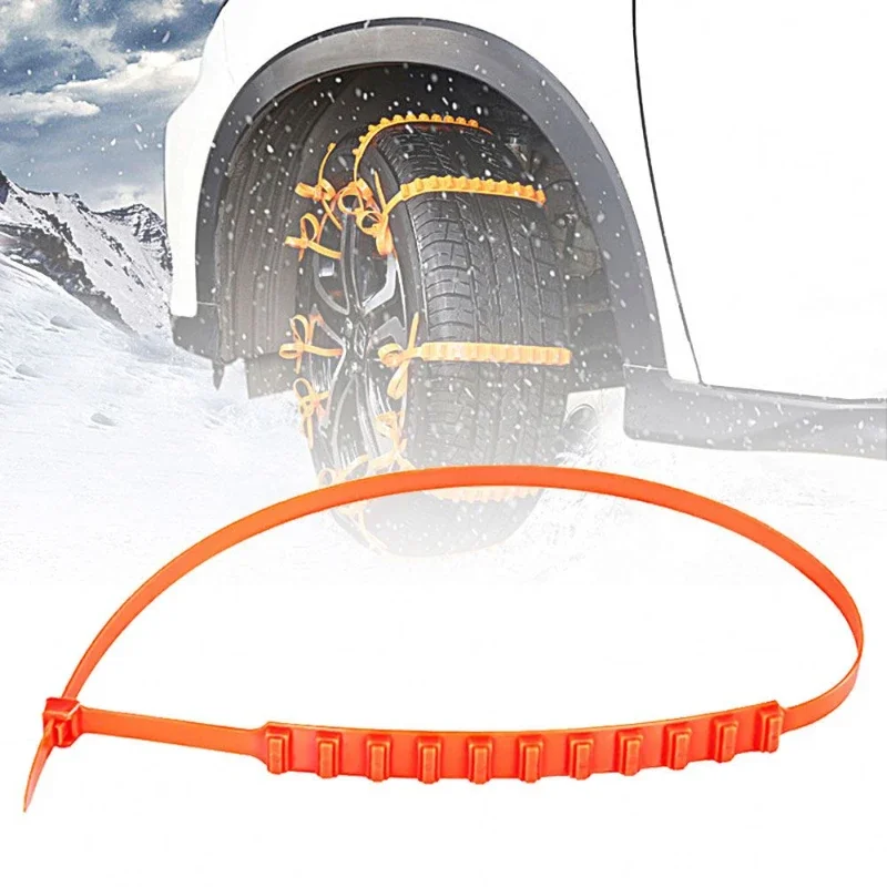

Universal Self-locking Emergency Chains Heavy Duty No Jack Plastic Wheel Winter Anti-Slip Belt Snow Tire Chains for Car