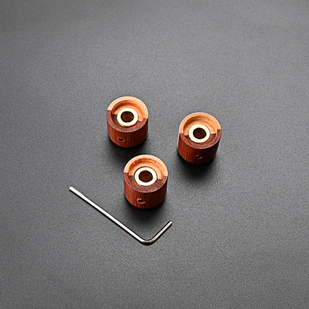 

3pcs Wood Electric Guitar Knobs Bass Dome Volume Control Knobs For Guitar Volume Tone Caps Instrument Accessories
