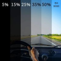 Black Window Tint Film Durable Car Foils Scratch Resistant Glass Sticker Solar UV Protection Sun Shade Practical Windshield