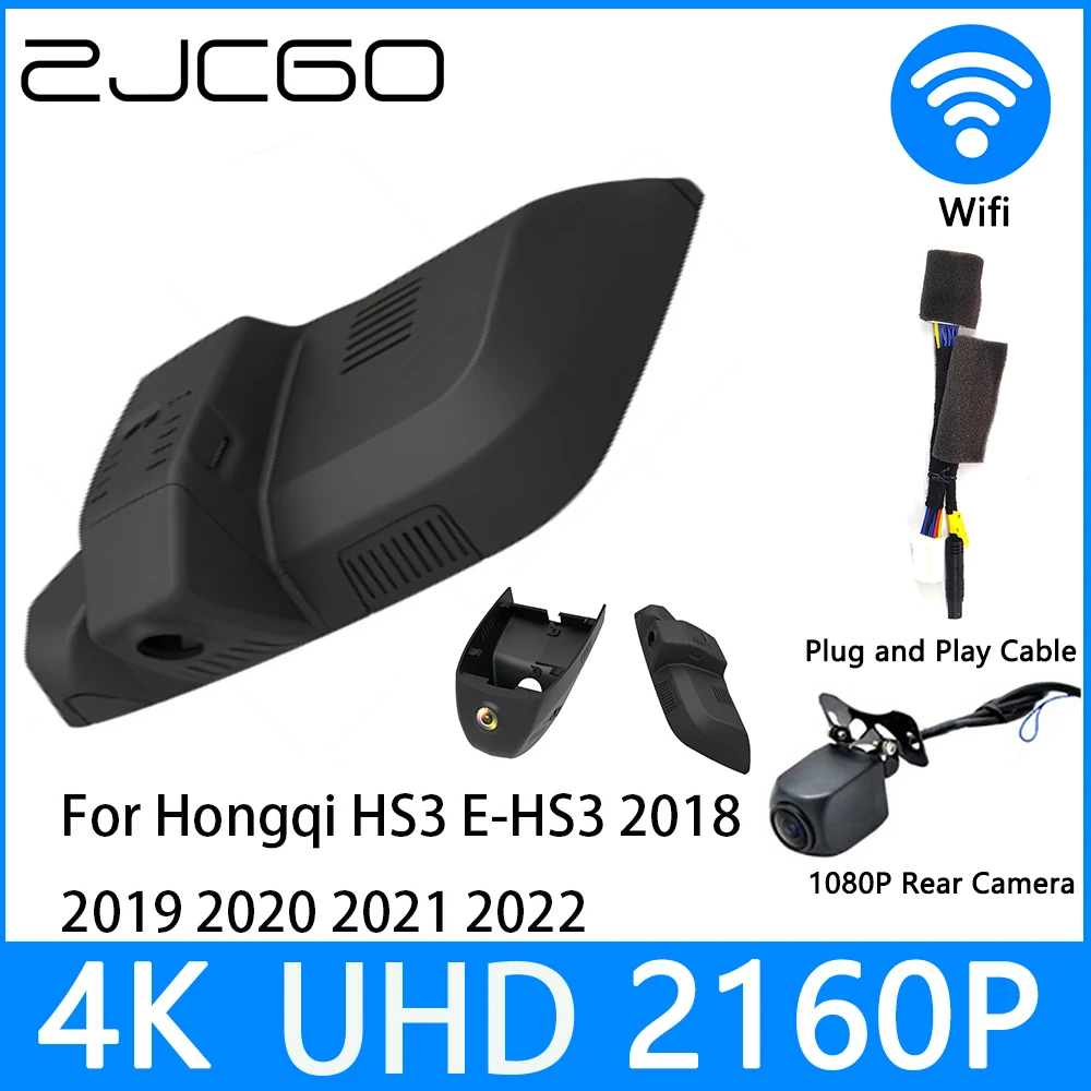 ZJCGO Dash Cam 4K UHD 2160P Car Video Recorder DVR Night Vision Parking for Hongqi HS3 E-HS3 2018 2019 2020 2021 2022