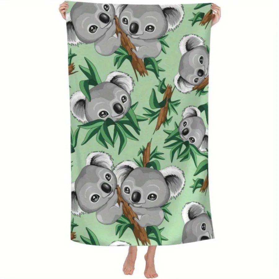 Adorable Koala Bath Towel - Ultra-Soft, Super Absorbent, Quick-Dry - Perfect for Everyday Use and Gifts, Vibrant Design