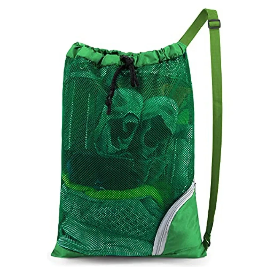 

Mesh Drawstring Bag Swim Backpack for Beach Pool Sports Gym Draw String Cinch Bags for Swimming Soccer Basketball Gear
