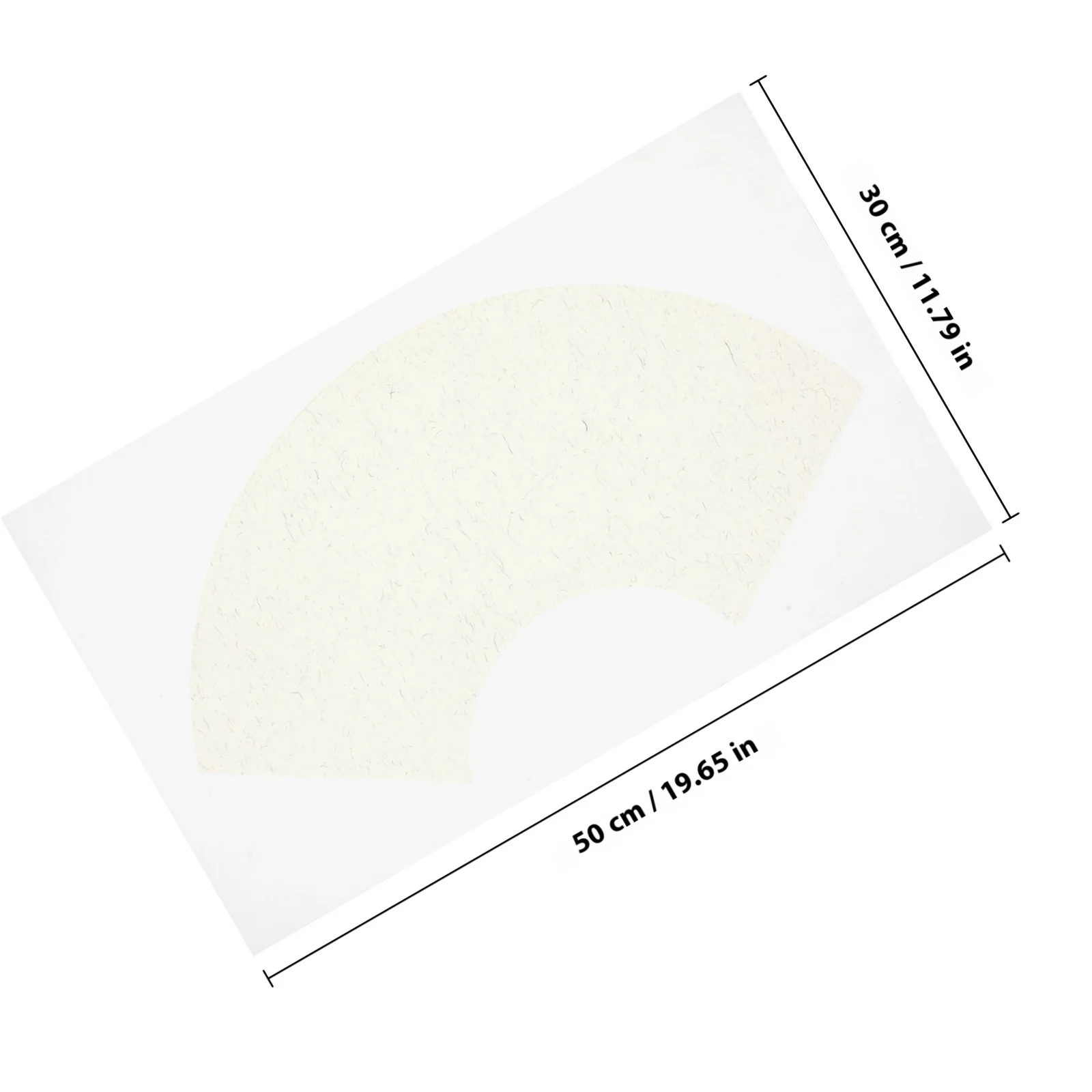 10Pcs 30x50cm Fan Shaped Chinese Calligraphy Paper Xuan Rice Paper Sheets for Painting Drawing Writing Art Creation