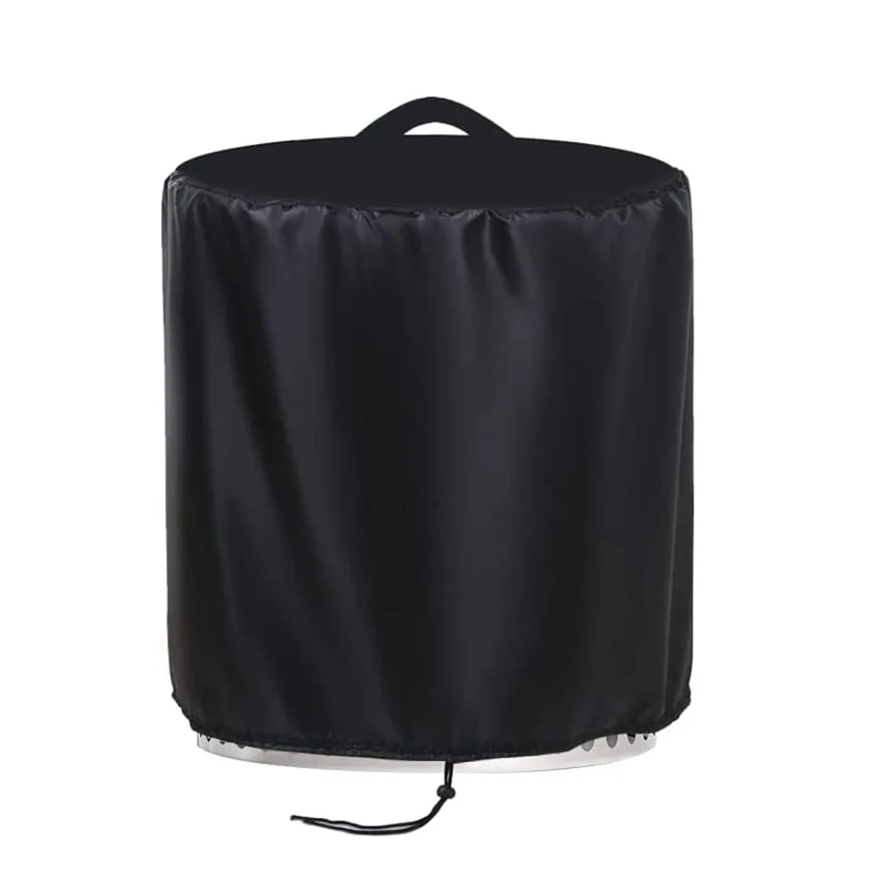 Fire-Pit Cover Round Stove Waterproof Cover Outdoor Garden Furniture Tabletop Fire-Pit Stones Dust Proof Cover