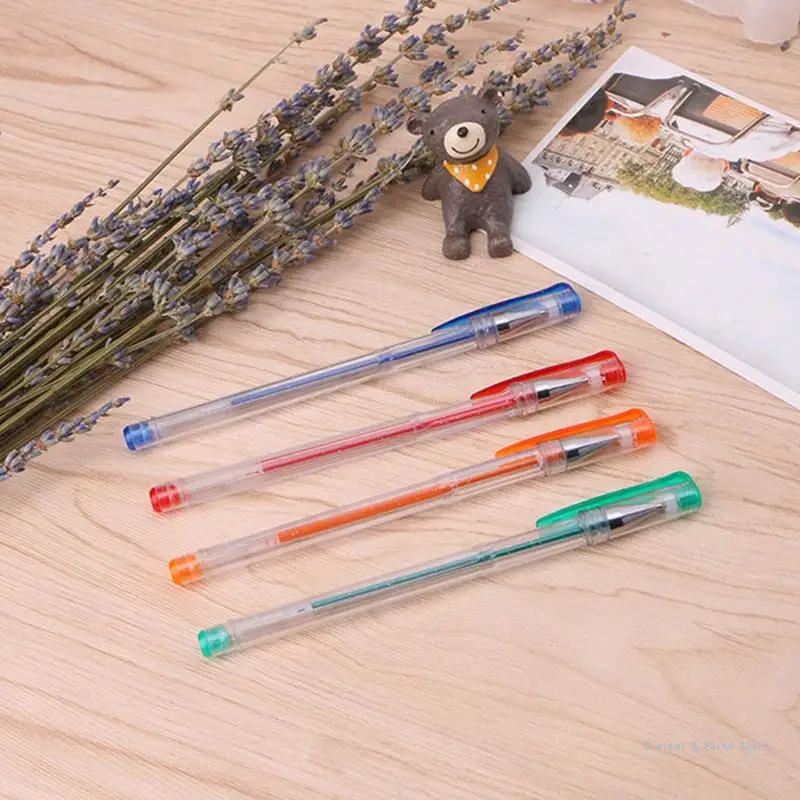 M17F 1Pc 0.5mm Luminous Colour Party Clip Gel Pen Writing Ballpoint Of