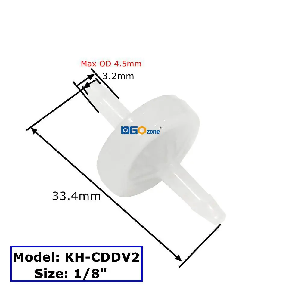PVDF Rückschlagventil Membran Kunststoff Ozon Rückschlagventil Ozono Aquarium DGOzone – Detail 3