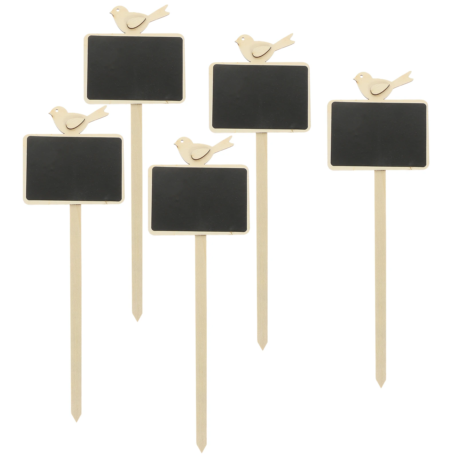 

5PCS Mini Stakes Wood Plants Pot Tags Chalkboards Plant Pot Tags Home Gardening Decor Supplies Flowerpot Labels