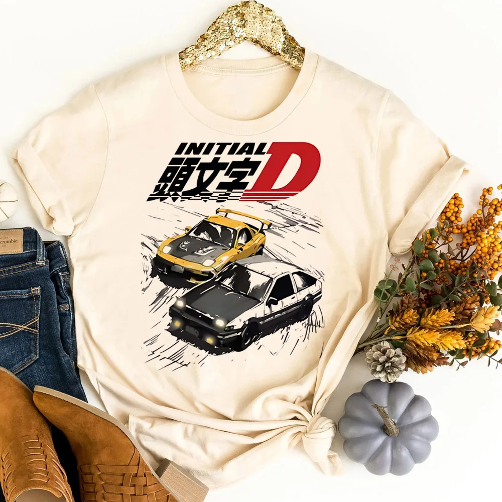 Initial d t-shirt girl 2000s party cheap summer shirt baddie vintage clearance sales gyaru cute