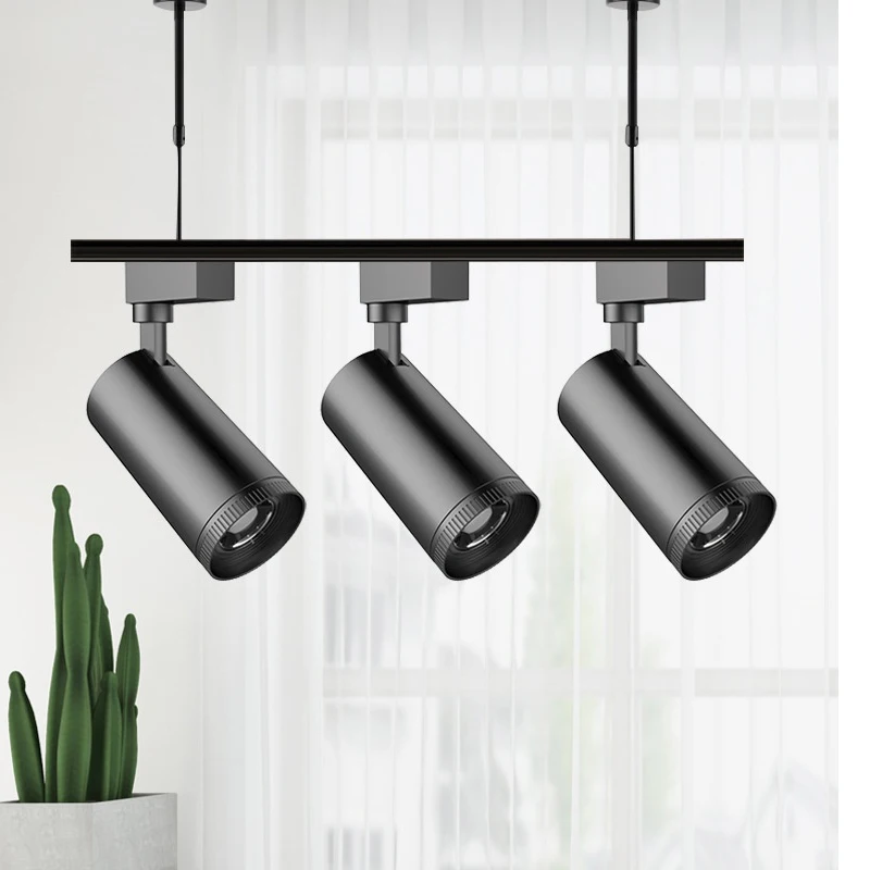 led Track Light，Adjustable Beam Angle COB LED Ceiling Tracking Lights Fixture for Living Room, Dining Room, Bedroom, Kitchen