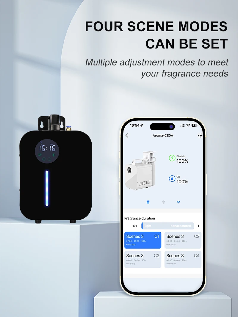 MLK Commercial HVAC Metal Large Capacity APP Control Aroma Scent Diffuser Machine for Multiple Scenes Mall Hotel Home