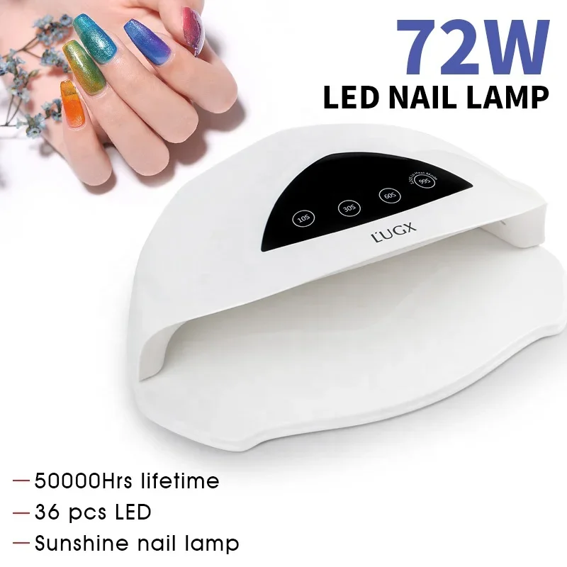 L'UGX UV Nail Lamp Factory Price 72W LED New style Automatic Sensor Nail 36 watt UV LED Lamp Nail Dryer