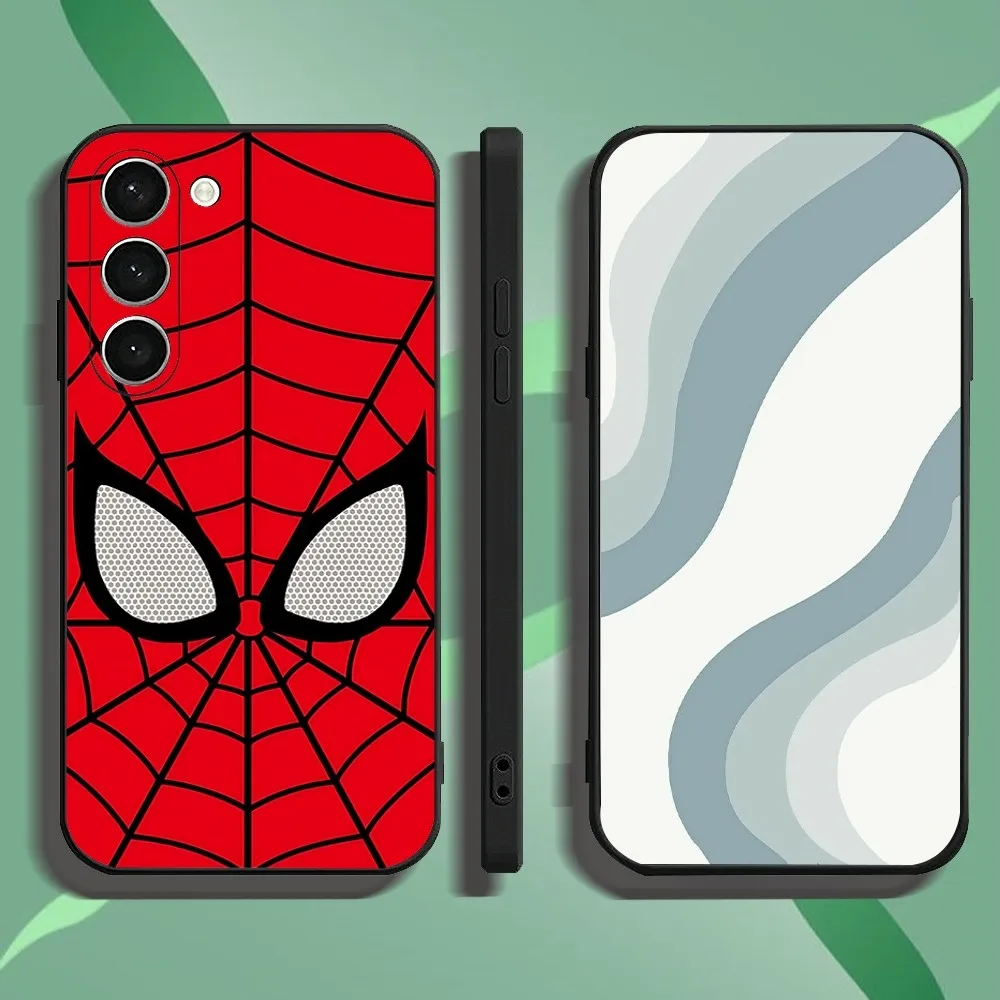 S-Spider-M-Man Phone Case For Samsung Galaxy A52 A12 A51 S21 Edge S22ULTRA S23 S20LITE Plus Ultra Black Cover