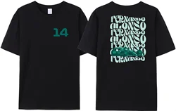 2024 Racing Men's Cotton T-Shirt F-1 fernando alonsos Letter 14 Print F Racing 1 Fan Casual Women's Gift Short Sleeve