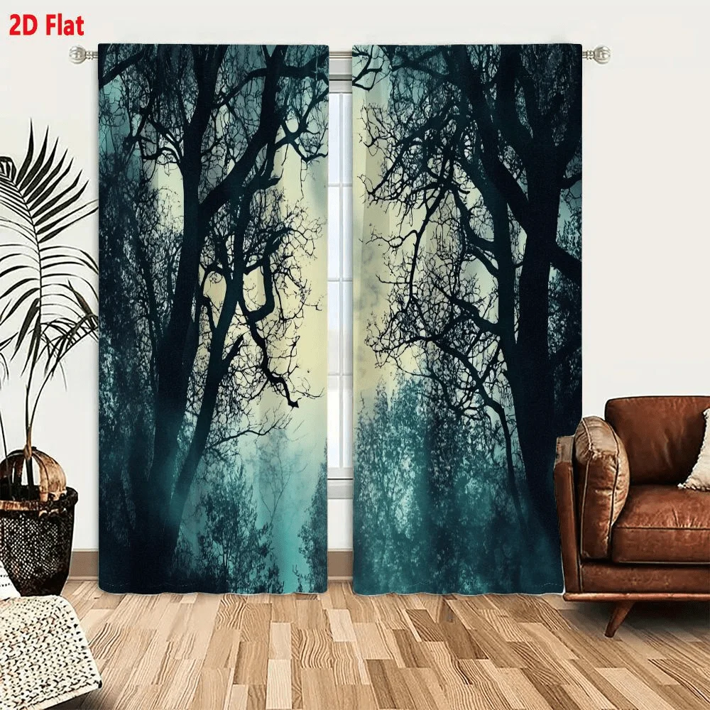 2Pcs Curtains Forest Canopy Wi - Home Decor Curtain ulasan dan harga