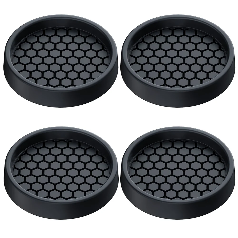 4Pcs Rubber Furniture Coasters Anti-Scratch Noise Reduction Glides For Bed Couch Table Castors Hardwood Floor Protection Pads