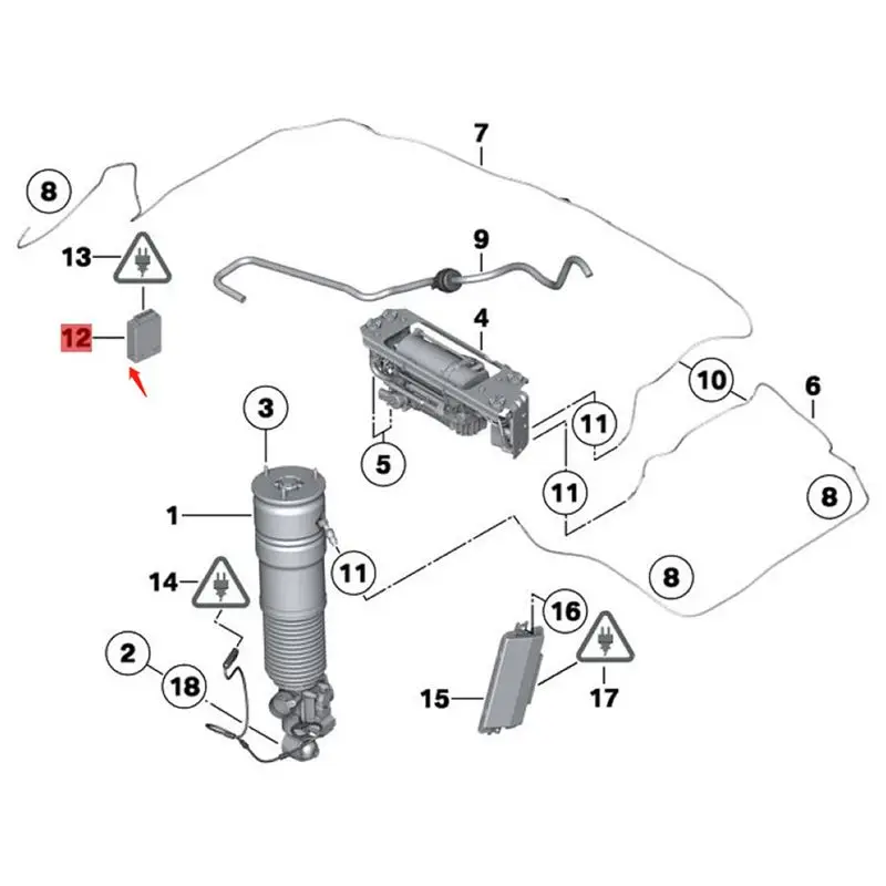 A95E-2X 37146860385 Air Suspension Control Unit For BMW 5' 7' Series F07 F01 F02 F04 550IX 740I 750Li 760Li Air Pump Module