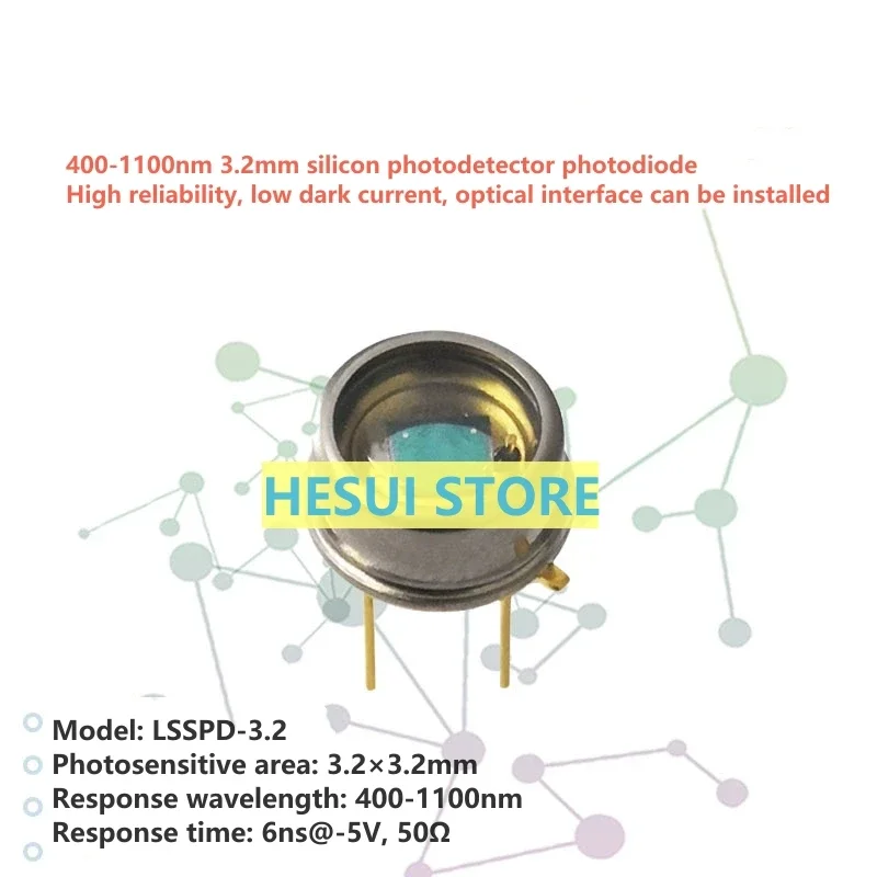 

LSSPD-3.2 400-1100nm 3.2mm silicon photodetector photodiode with optical fiber cost-effective