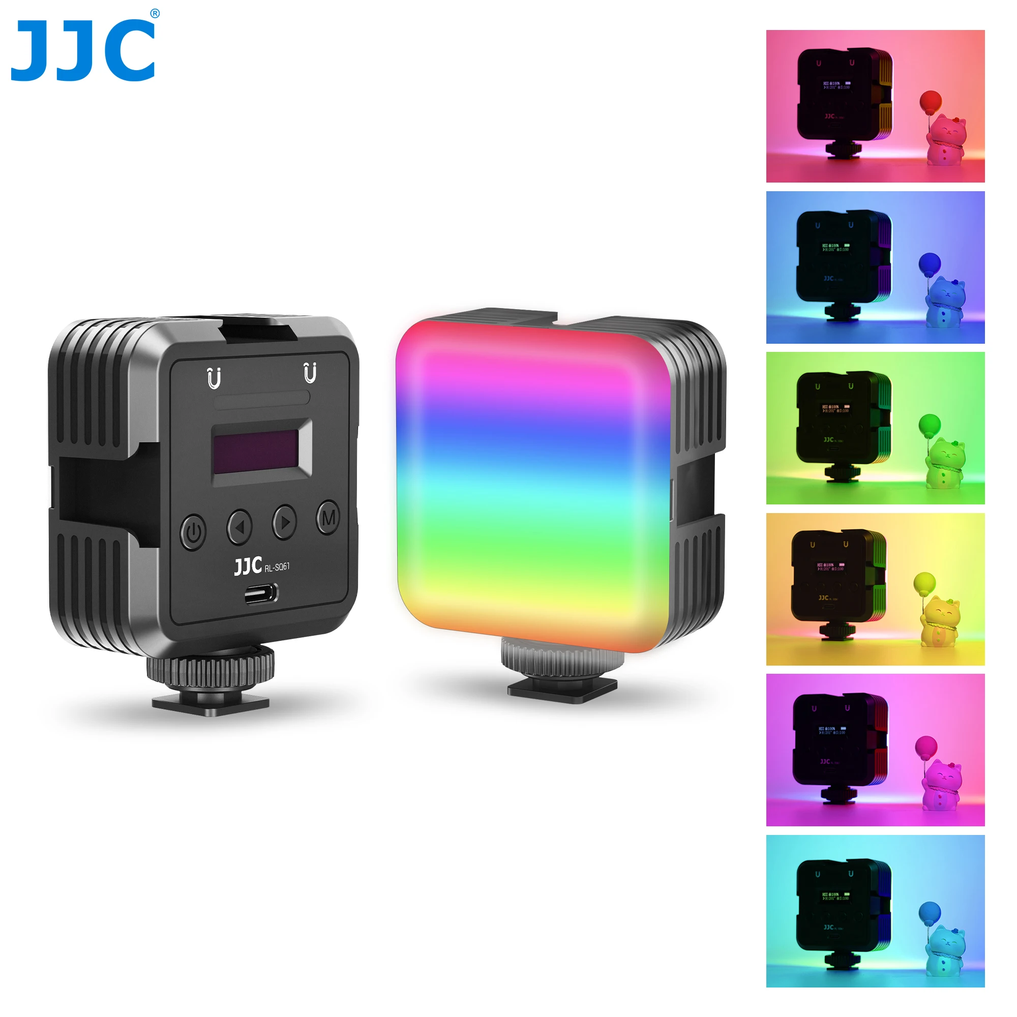 Магнитный мини-RGB видеопроектор JJC 2500K - 8500K 800LUX Extend 3 для видеоблогов и прямой трансляции 2000 мАч Type-c