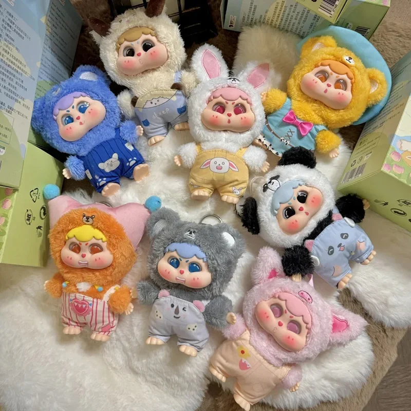 Ultra-ต่ําราคากล่องตาบอดของแท้จุด Mengbao Doo Doo จี้ตุ๊กตากระต่ายน่ารัก PANDA หุ่นมือเครื่องประดับของขวัญวันเกิด