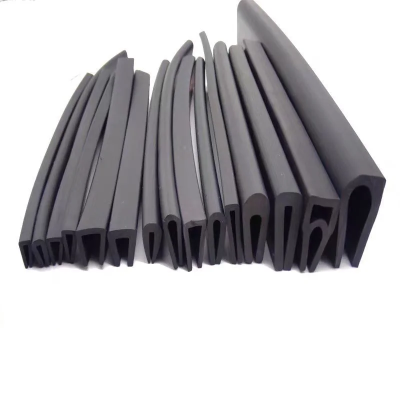 1/2/3M Groove 1-12mm U Shaped Rubber Edges Sealing Strip Black Protector Edge Sealing For Car Doors,Glass, Metal Panel,Machinery