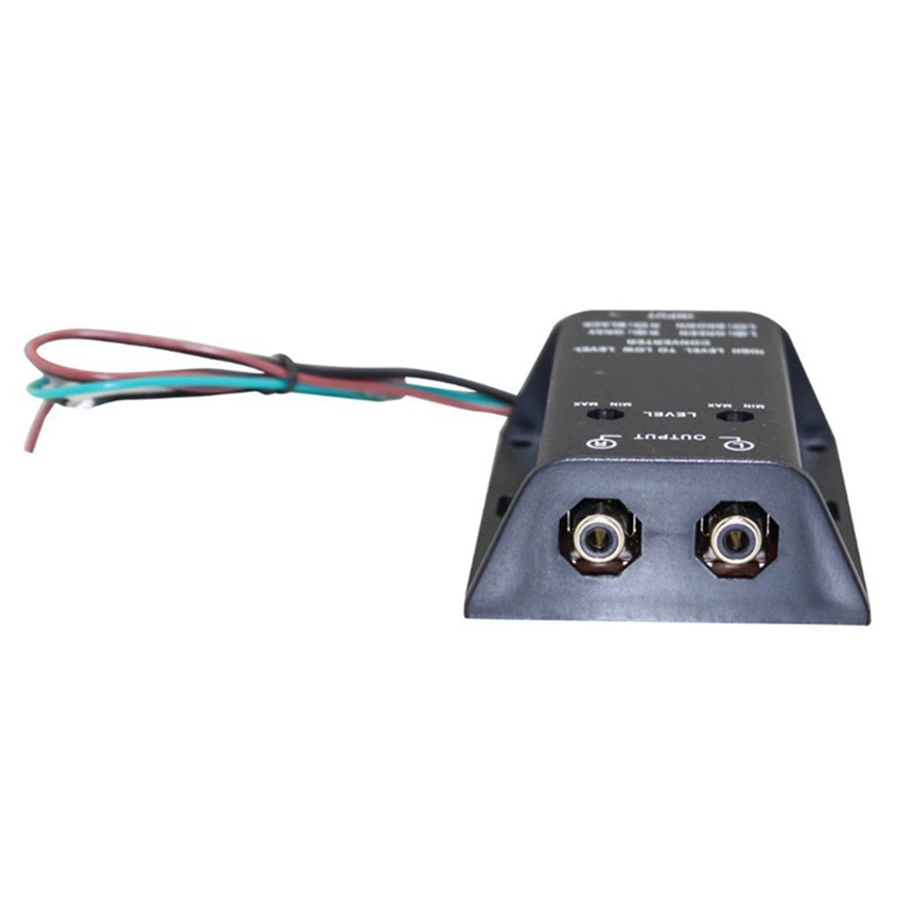 ELECT-High To Low Line Level Adjustable Adapter Car Audio Amplifier Subwoofer Converter 2 Channel Speaker To Rca Converter