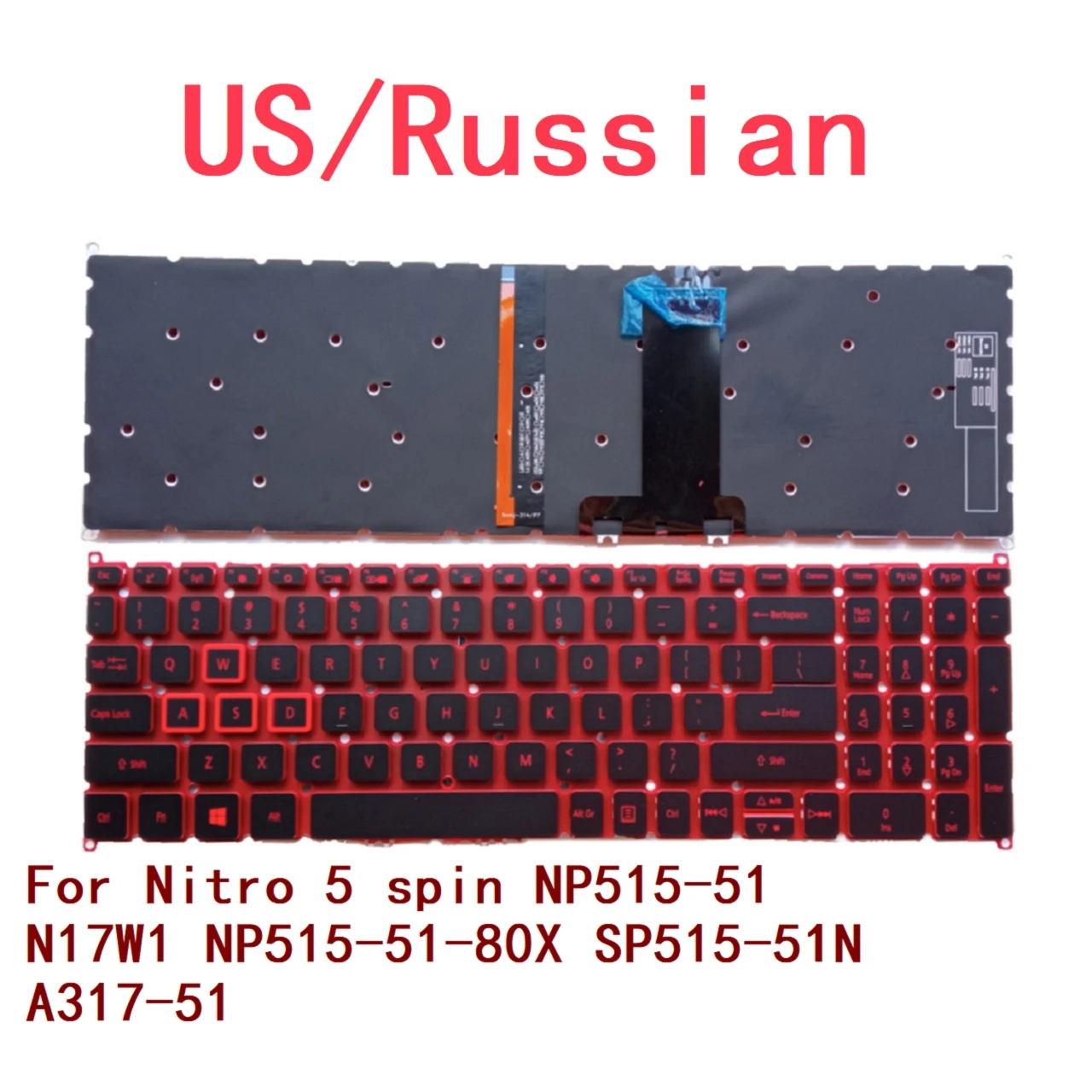 teclado retroiluminado para laptop eua e russia acer nitro spin np51551 n17w1 np515 5180x sp515 51n a317 51 novo 01