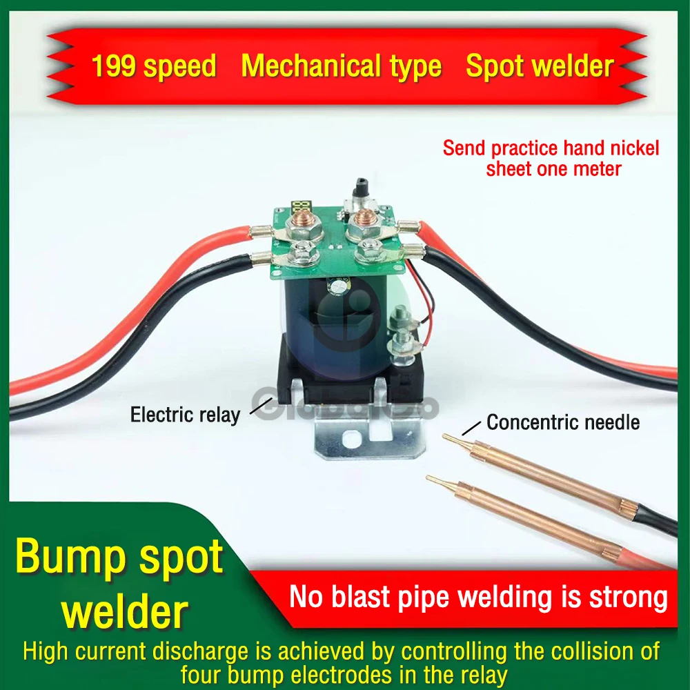 199 Gear DC12V Relay Spot Welder Kit Adjustable Mini Spot Welding Machine Welder Tools 0.15mm Nickel For DIY 18650 Battery Pack