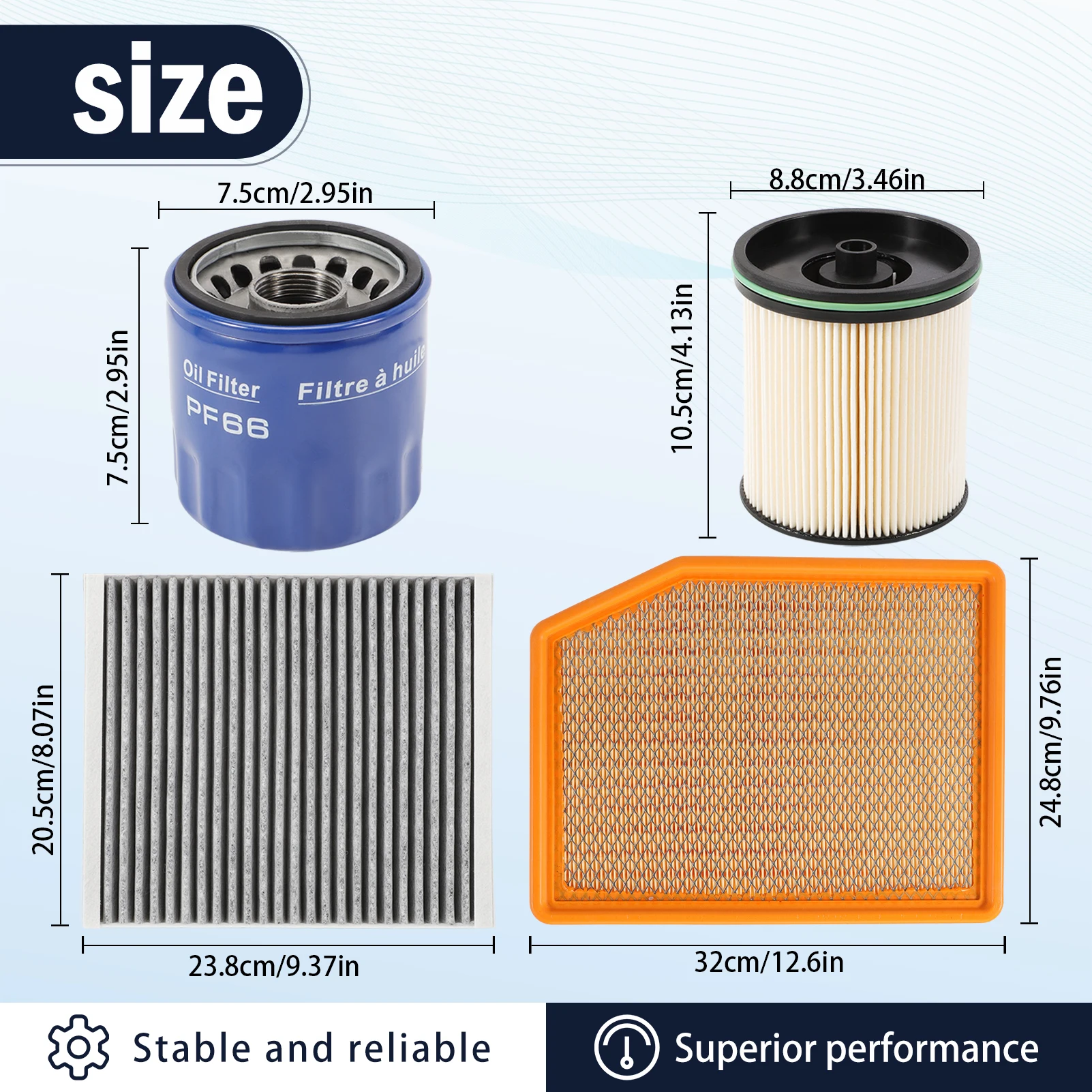 

84121219 13508023 Air Filters Kit FOR 2020-2023 GMC Sierra/Chevy Silverado 1500 GMC Yukon XL,Chevy Suburban/Tahoe Fuel/Oil/Cabin