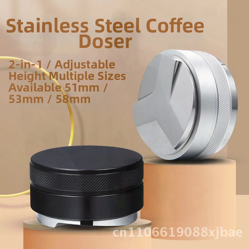 

Пресс для кофейного порошка из нержавеющей стали, трехлистный распределитель целлюлозы, двуглавый противоскользящий современный минималистичный офисный домашний бариста