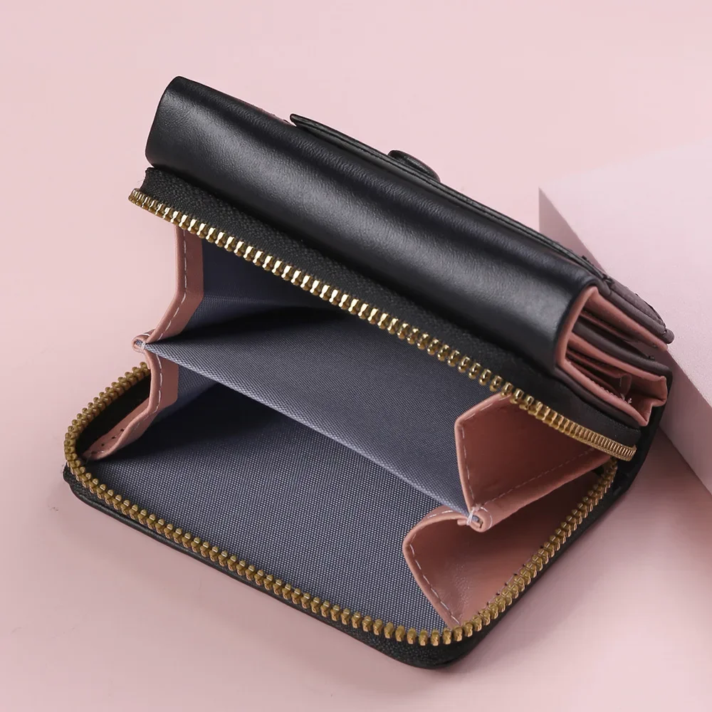 New Fashion Women Wallet PU Leather Ladies Small Pocket Coin Purse Female Hasp Mini Clutch Card Credit Wallets for Women