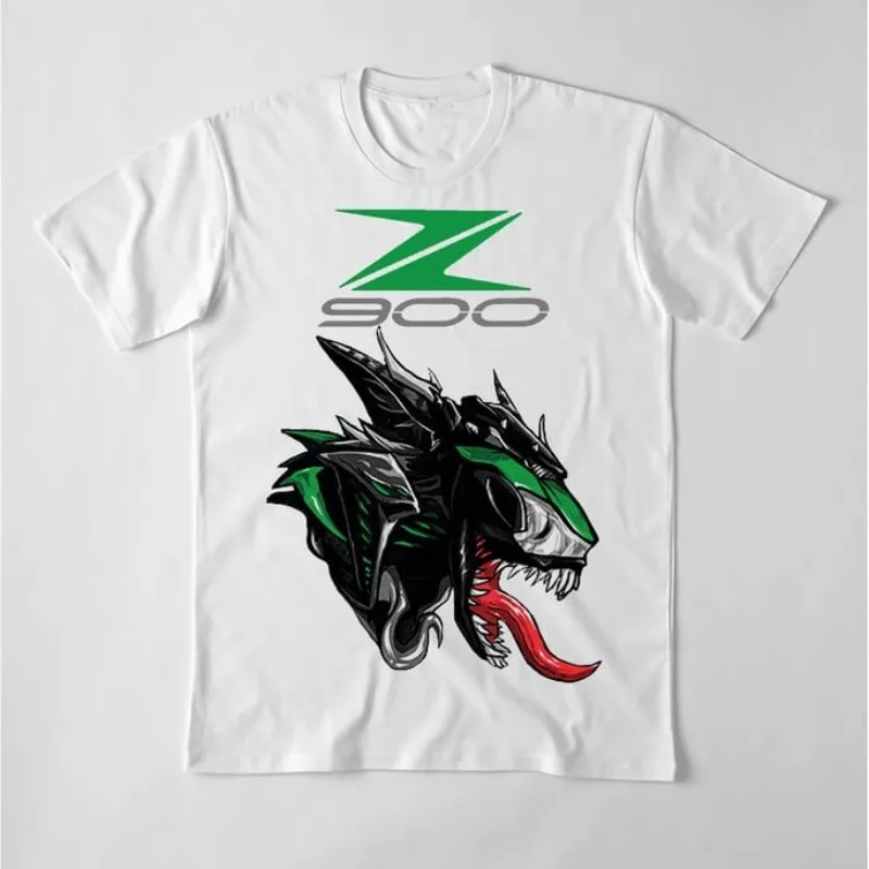 Kawasaki Z900animal دراجة نارية نمط ثلاثية الأبعاد مطبوعة جولة الرقبة قصيرة الأكمام تنفس التجفيف السريع فضفاضة ومريحة تي شيرت