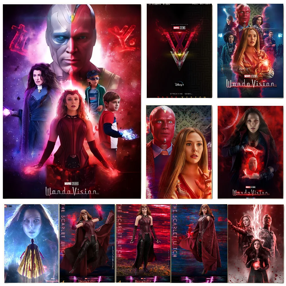 

Disney Marvel Wanda Vision TV Prints Wall Art Poster Poster Paper Print Home Living Room Bedroom Entrance Bar Restaurant Cafe Ar