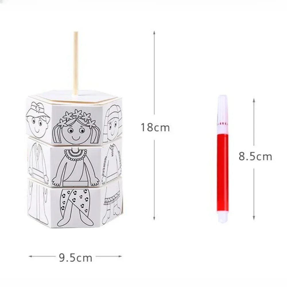 NEW Children's DIY Craft Toys Novelty Painting Drawing Toy Color Filling Paper Rotating Graffiti Puzzle Educational Toy for Kids