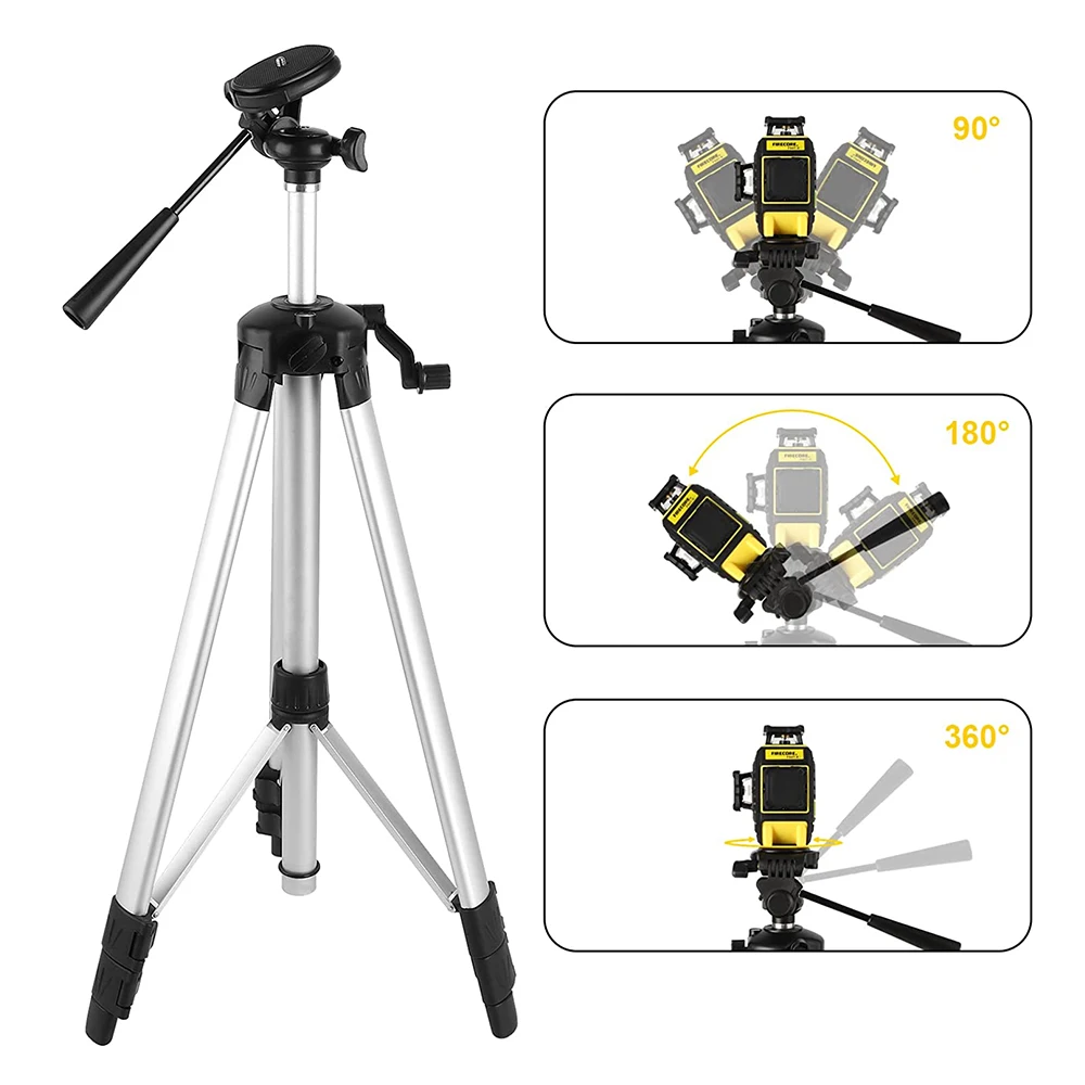 FIRECORE Tripod For Laser Level 1.56M 1/4" Interface 360° Adjustable Aluminum Laser Level Bracket