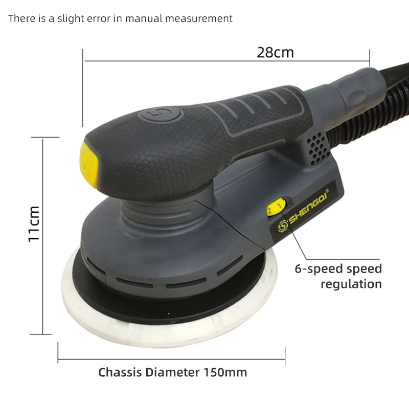 Random Orbital Sander 150mm Multi-Function Variable Speed Corded Sanders Electric Woodworking Corners Polisher FESTOOL Style