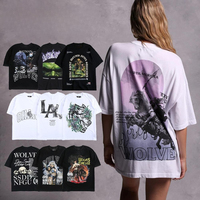 European And American Animation Wolf Head Hip Hop Sports Fitness Casual Summer Loose Men's T-shirt Top Girl T-shirt Couple