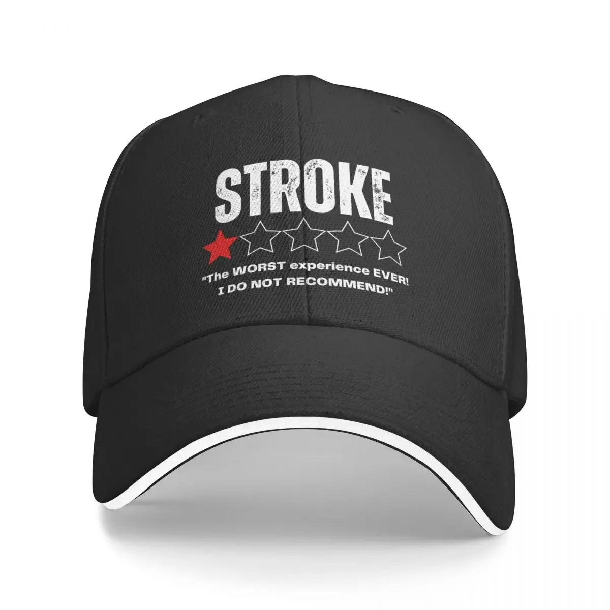 A Funny Review of Having a Stroke - Stroke Warrior Funny Baseball Cap Visor tea Hat Sun Cap Fishing cap For Man Women's